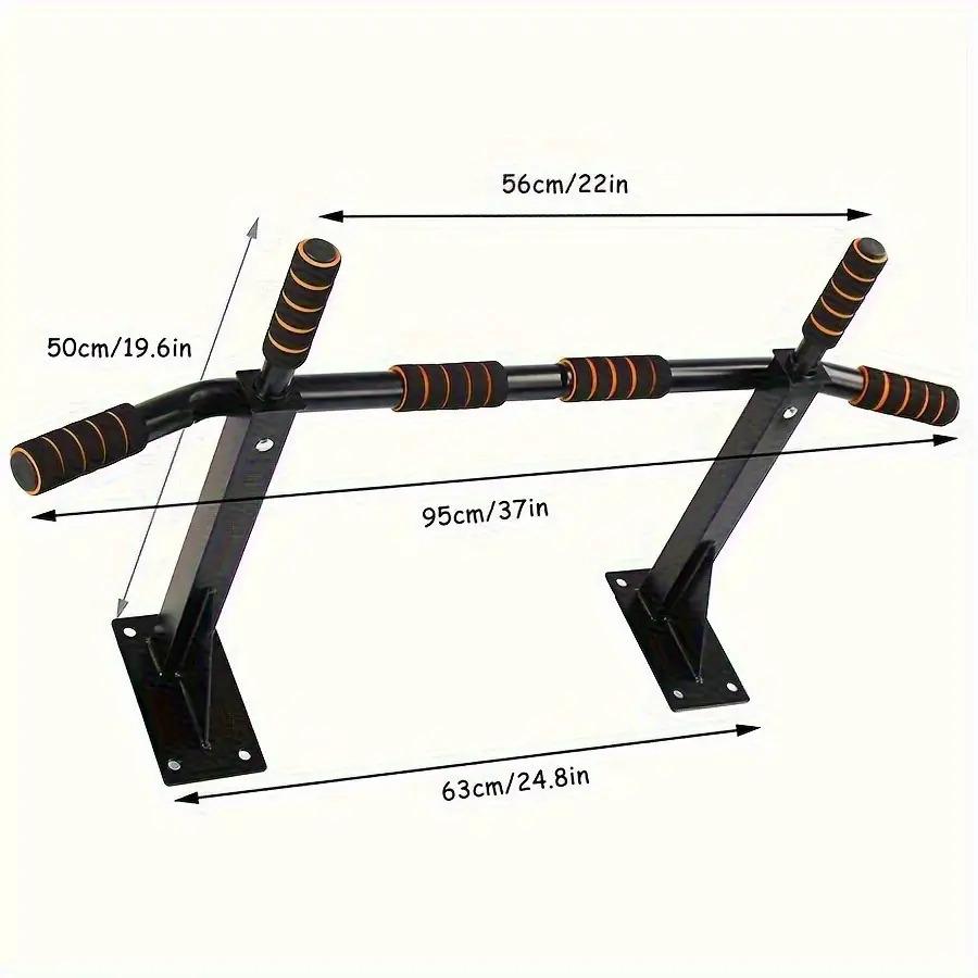Multi-Scene Wall-Mounted Pull Up Bar, Slim Doorway Mounted Chin Up Bar, Perfect for Home & Commercial Gym Training, Adjustable Hanging Bar with No Stand