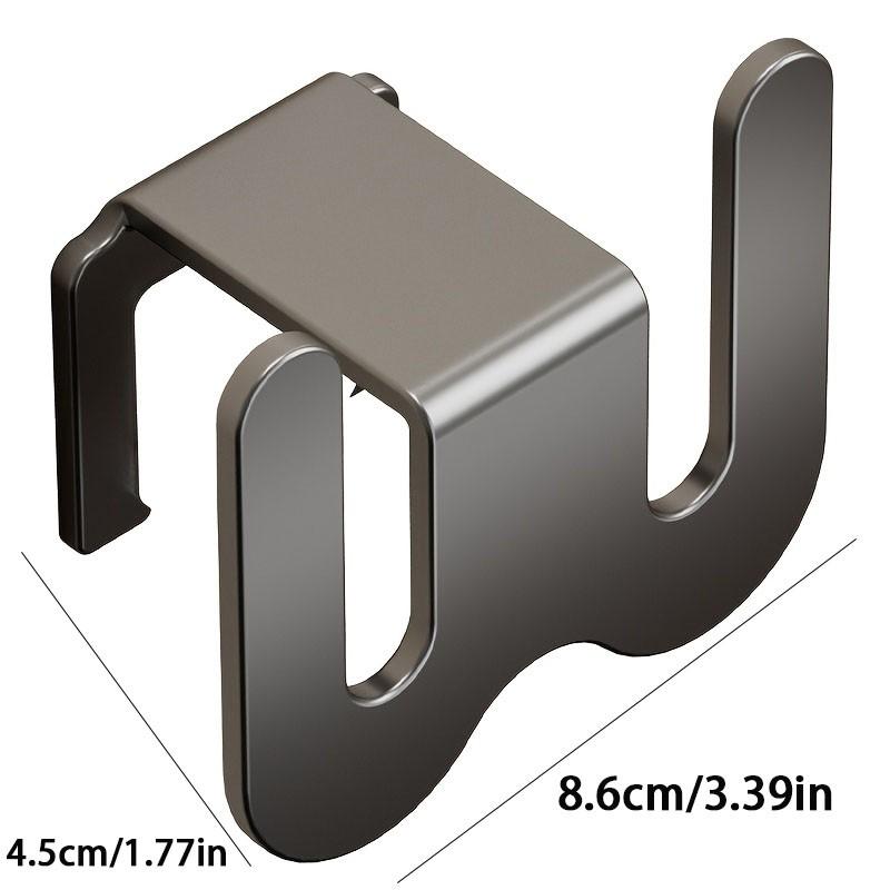 2-Pack Wall-Mounted Bathroom Shoe Rack & Slipper Organizer, Modern Metal Hooks, Easy Install, Space-Saving Storage Solution