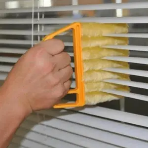 1 portable microfiber window cleaner - easily collects dust, blinds clean, handles include bedroom use