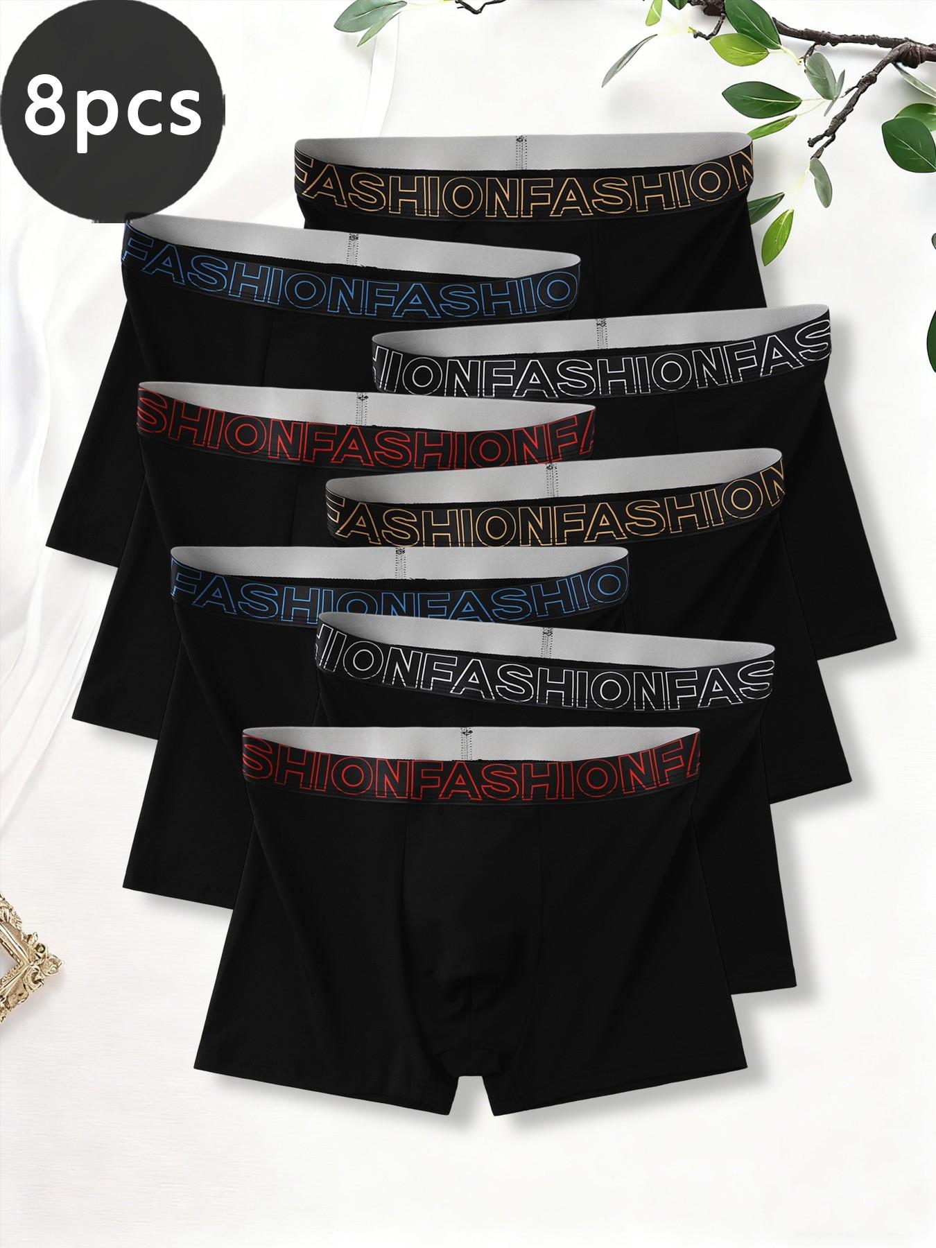 Trendy men's boxer briefs, quick-drying and sweat-wicking boxers, stylish waistband, suitable for both daily wear and sports