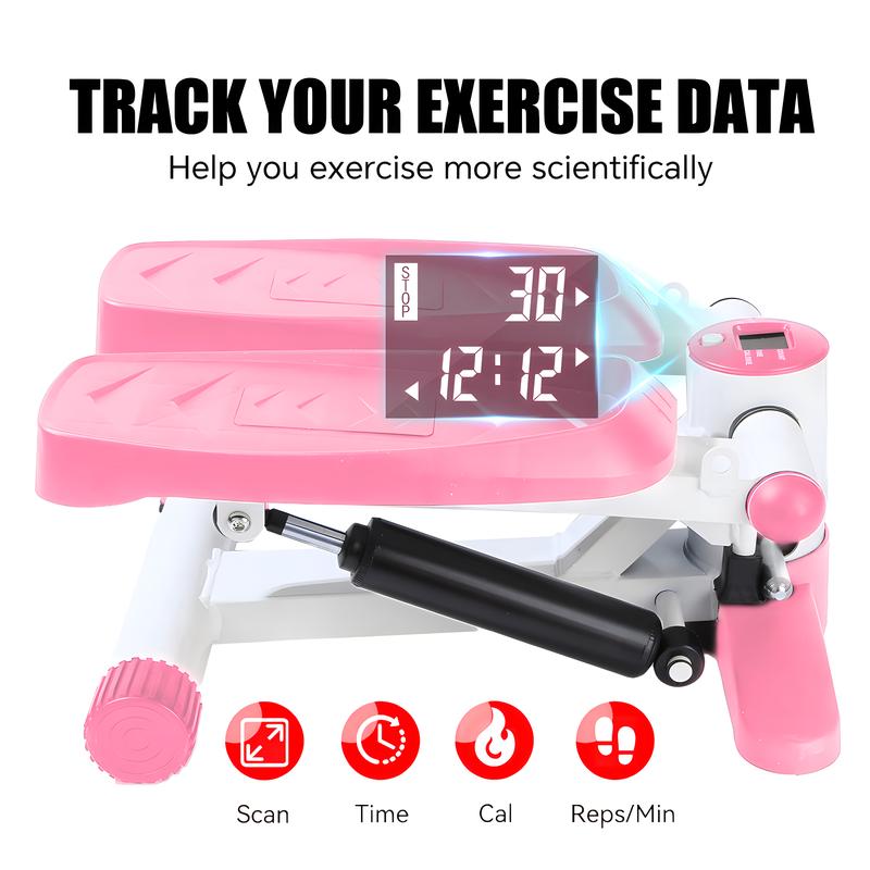 Steppers for Exercise, Stair Stepper with Resistance Bands, Mini Stepper with 330LBS Loading Capacity, Hydraulic Fitness Stepper with LCD Monitor Steppers for Exercise, Stair Stepper with Resistance Bands, Mini Stepper with 330LBS Loading Capacity, Hydraulic Fitness Stepper with LCD Monitor