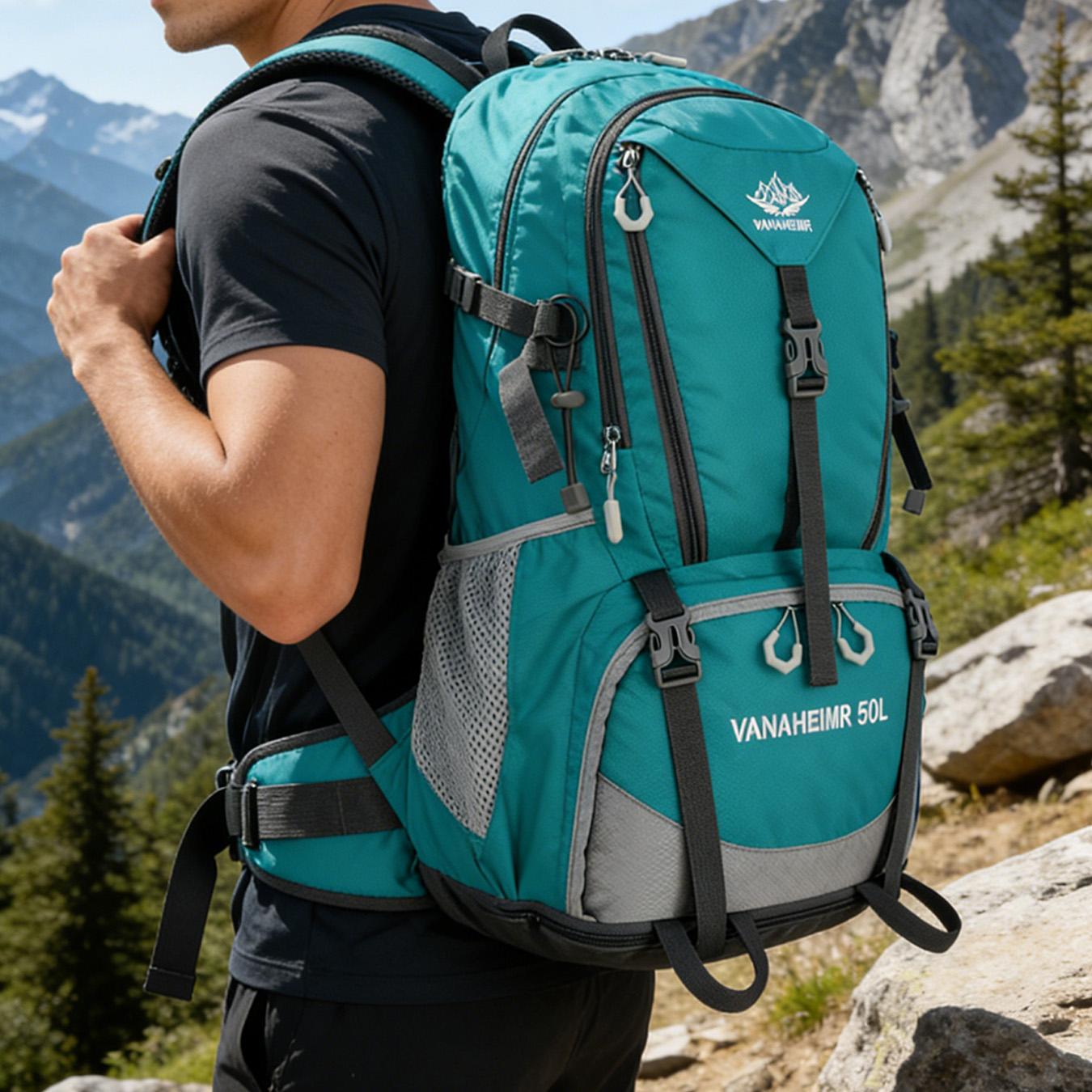 1PC Men's backpack with expandable contrasting zipper closure, fashionable and versatile, simple and suitable for daily commuting, outdoor travel, sports cycling, hiking, hiking, camping, suitable for students, campus men's backpack