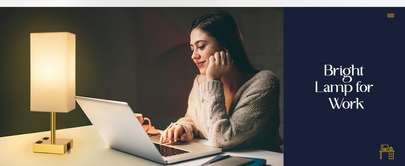 2-Pack Touch Control Table Lamps - 3-Way Dimmable with USB C+A Charging, AC Outlets & Bulb Included nightstand lamp lamps Lighting Modern