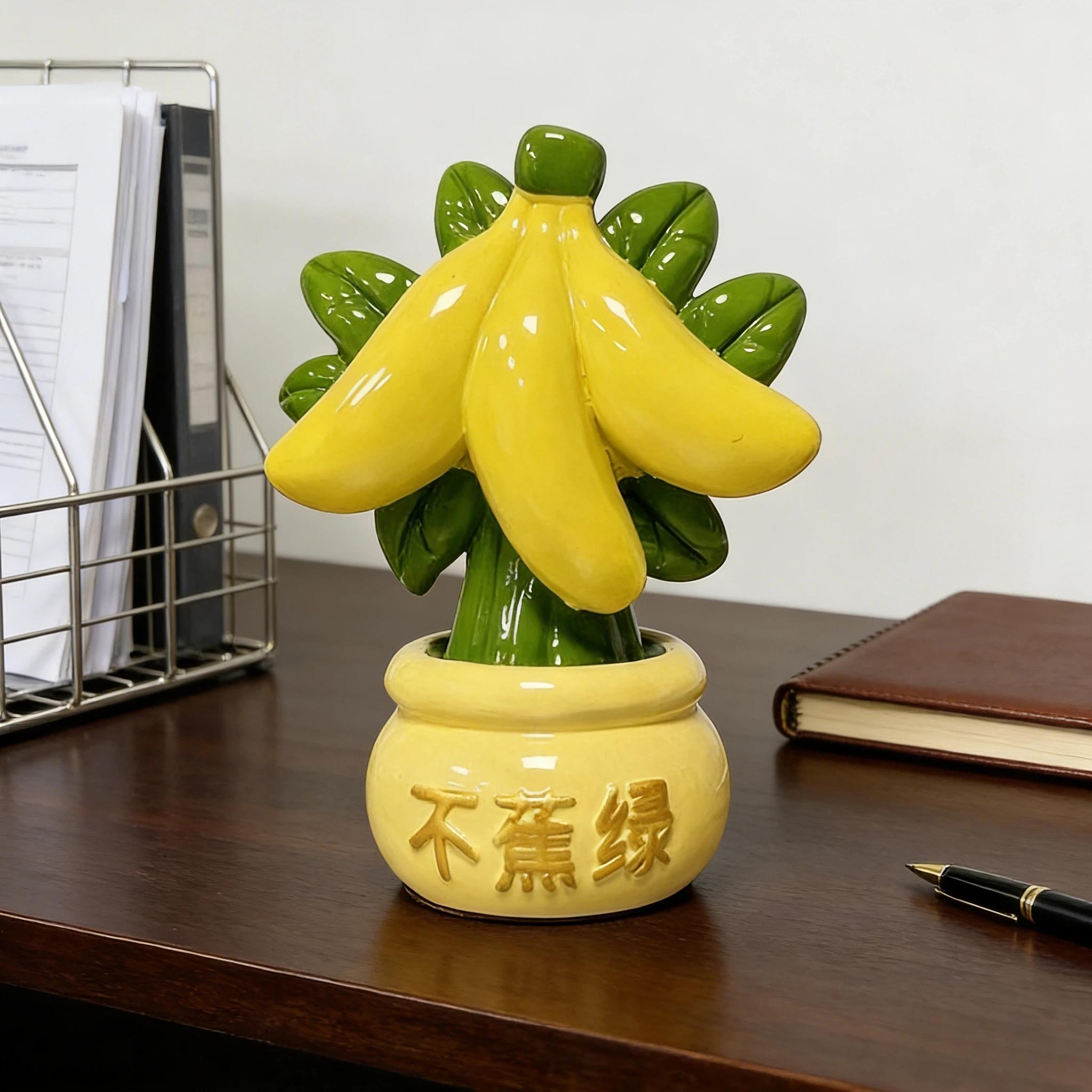 Trendy Banana Resin Statue, Cartoon Cute Healing Style, Smooth Fine Non-Fading, Stress Relief Gift, Birthday, Moving in Present