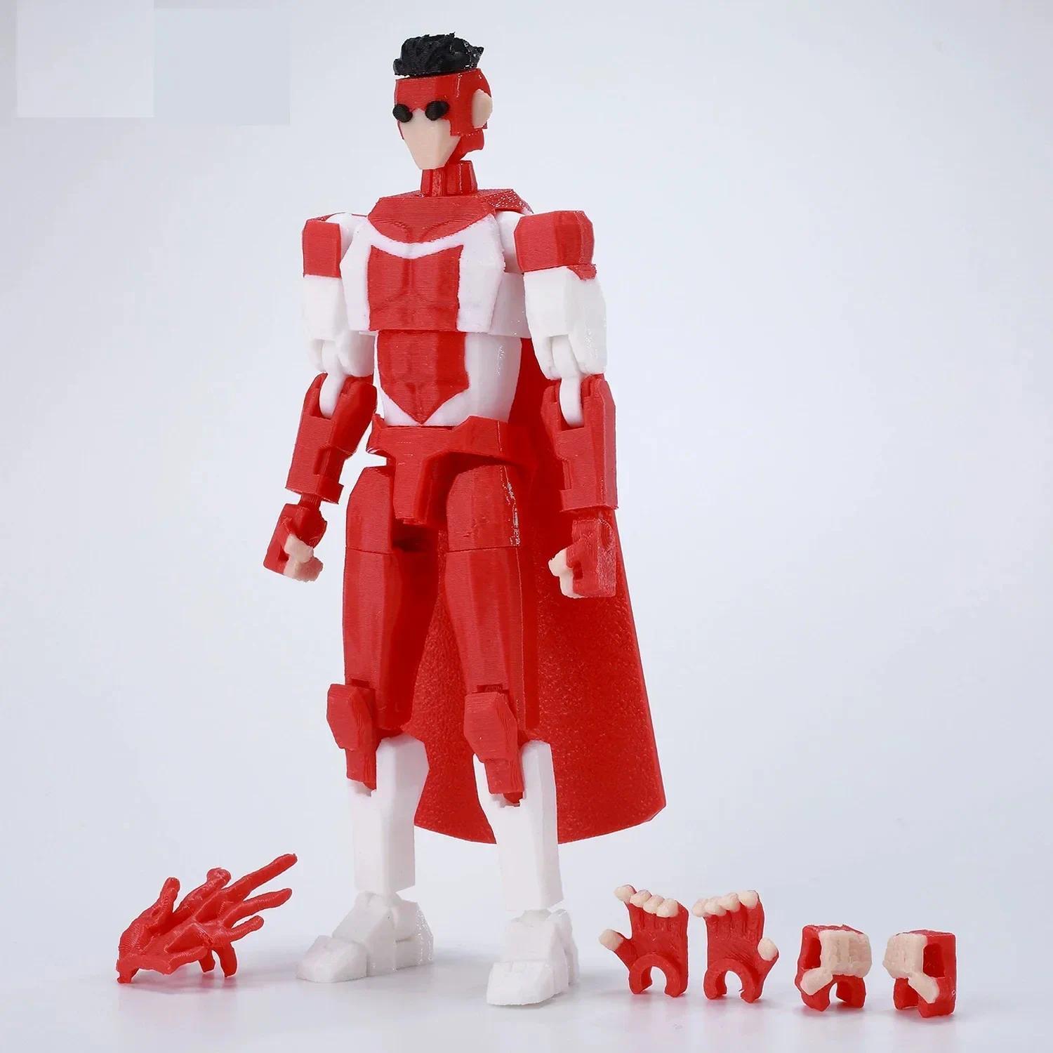 3D Printed Lucky13 Invincibles Tech Jacker Movable Soldier Multijoint Movable T13 Figurines Assembly Mecha Toy Holiday Gift