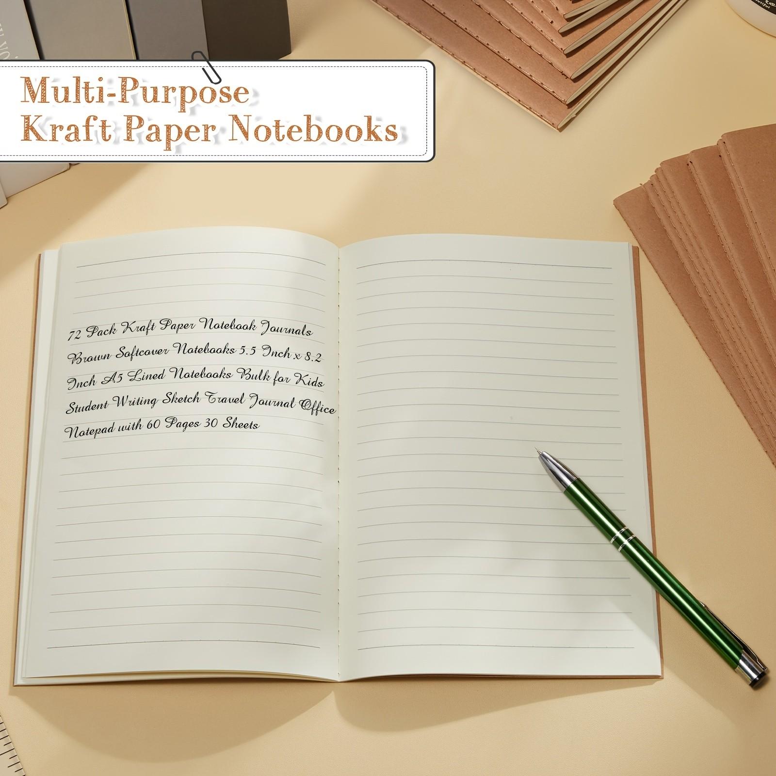 3/6/9/12-Pack A5 Leather Paper Notebook Set, Simple Practical Student Notebooks, Durable Stitched Binding, Ideal for Travelers & Office Use