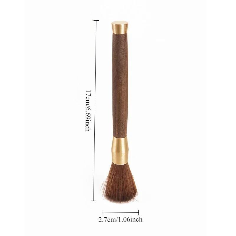 1pc Coffee grinder cleaning brush with wooden handle, bean powder dust removal, concentrated coffee brush cleaning brush tool