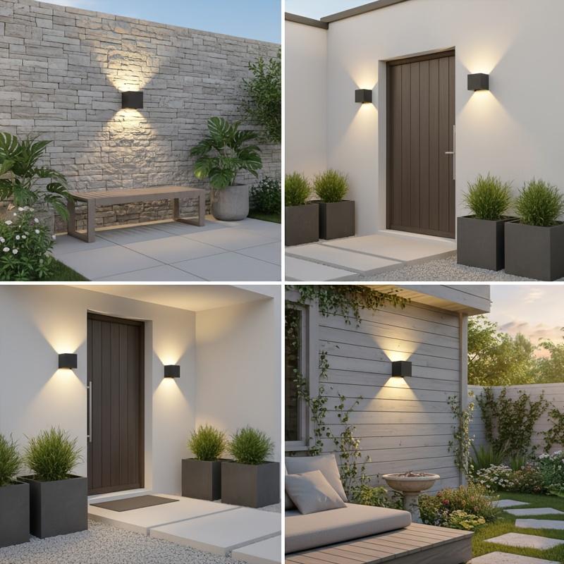 LED Modern Outdoor Wall Light, / Aluminum Square Design, Waterproof, Easy Installation, 3000k/6000k, for Corridor, Courtyard, Entrance