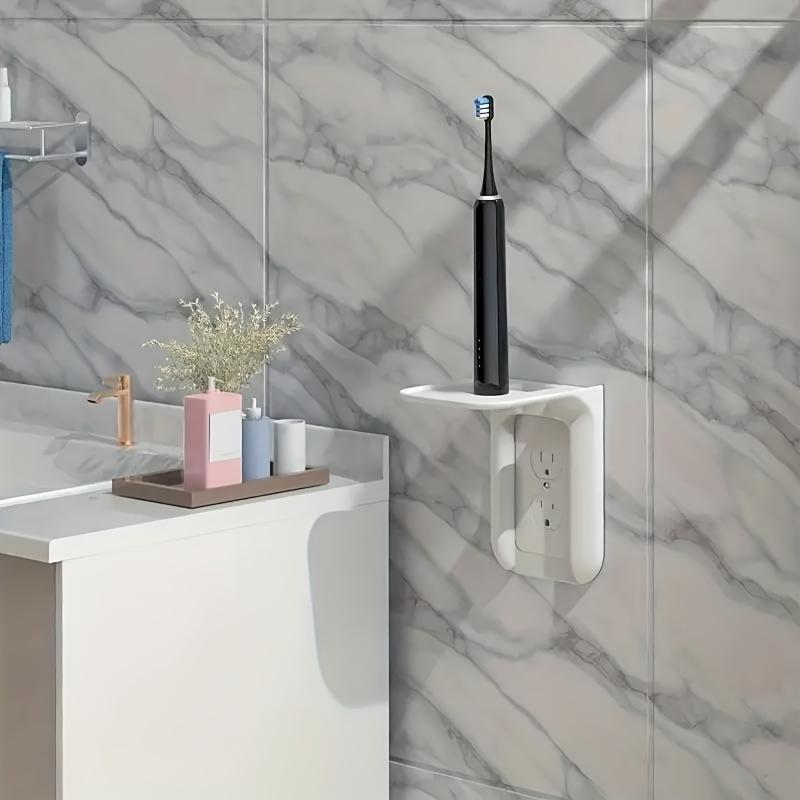 Space-Saving Socket Rack Wall Mount, Decorative Easy Installation, Supports Smart Home Speakers and Devices, Max Weight 10 Lbs, Abs Material