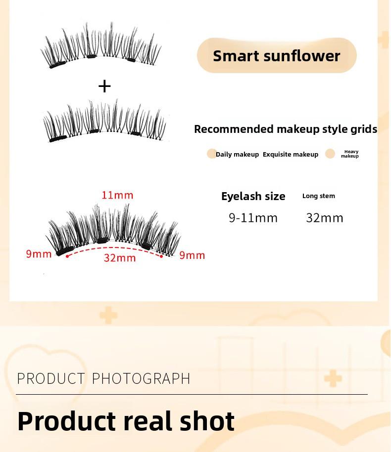 New Magnetic False Eyelashes Set 8 Styles Reusable Waterproof Natural Look for Daily Party Eye Makeup Extension