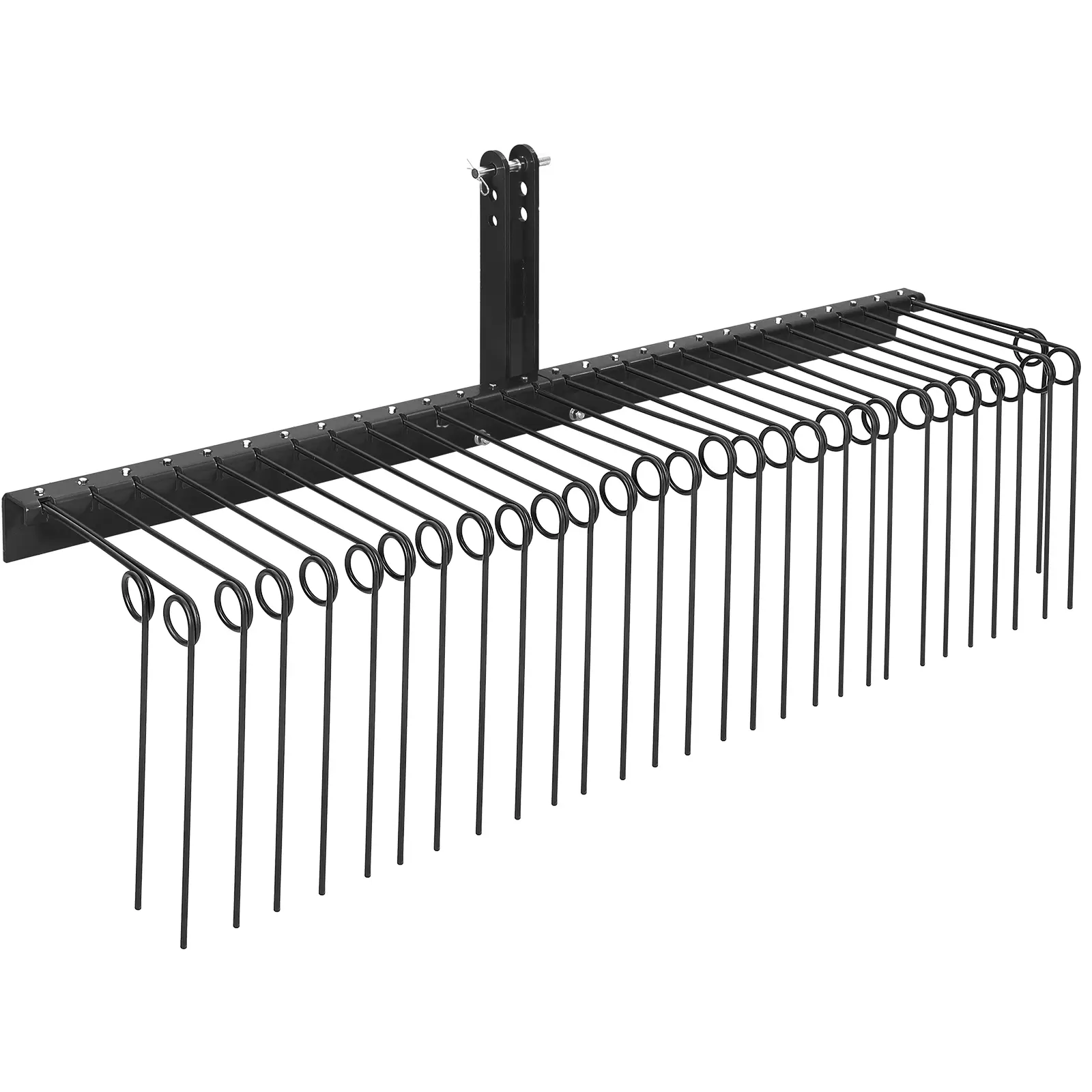 Heavy Duty 72 in Tow-Behind Landscape Rake for Category 1 Tractors - 3-Point Quick Hitch, 30 Powder-Coated Steel Tines - Lawn Care Tool for Garden, Farm