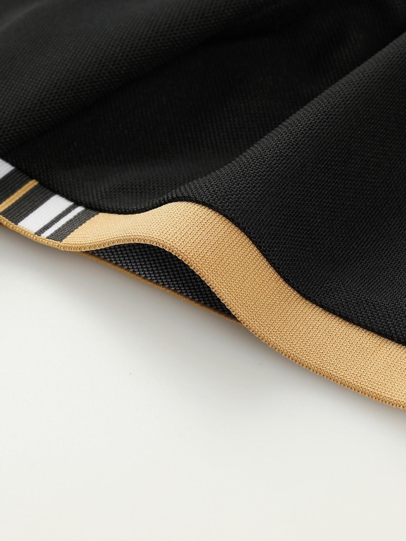 3pc Aa3462toyo Men's Casual Short Sleeve Shirt, British Style Golf Wear, Outdoor Polo Shirt, Fitted Collared Top, Men's Fashion