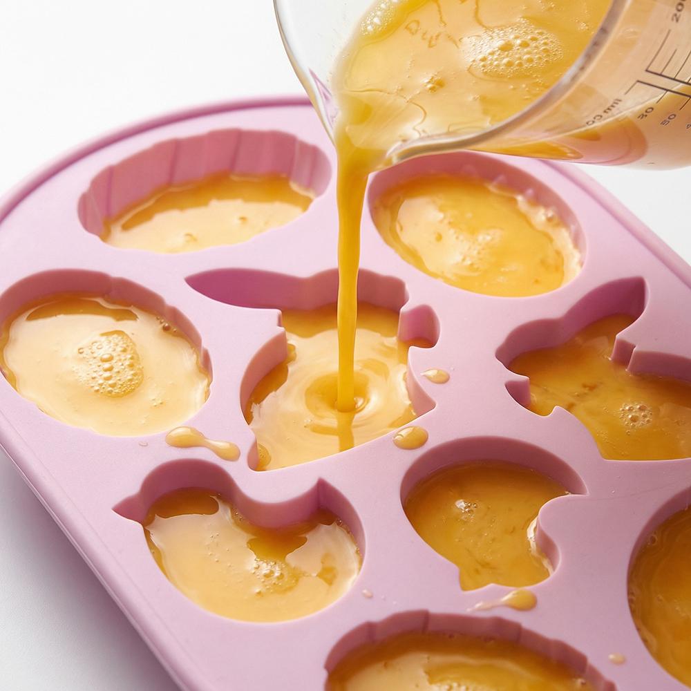 3pcs 9-Cavity Resurrection Egg Bunny Silicone Mold DIY Chocolate Baking Tray for Easter Party Bomb Mousse Cake Making