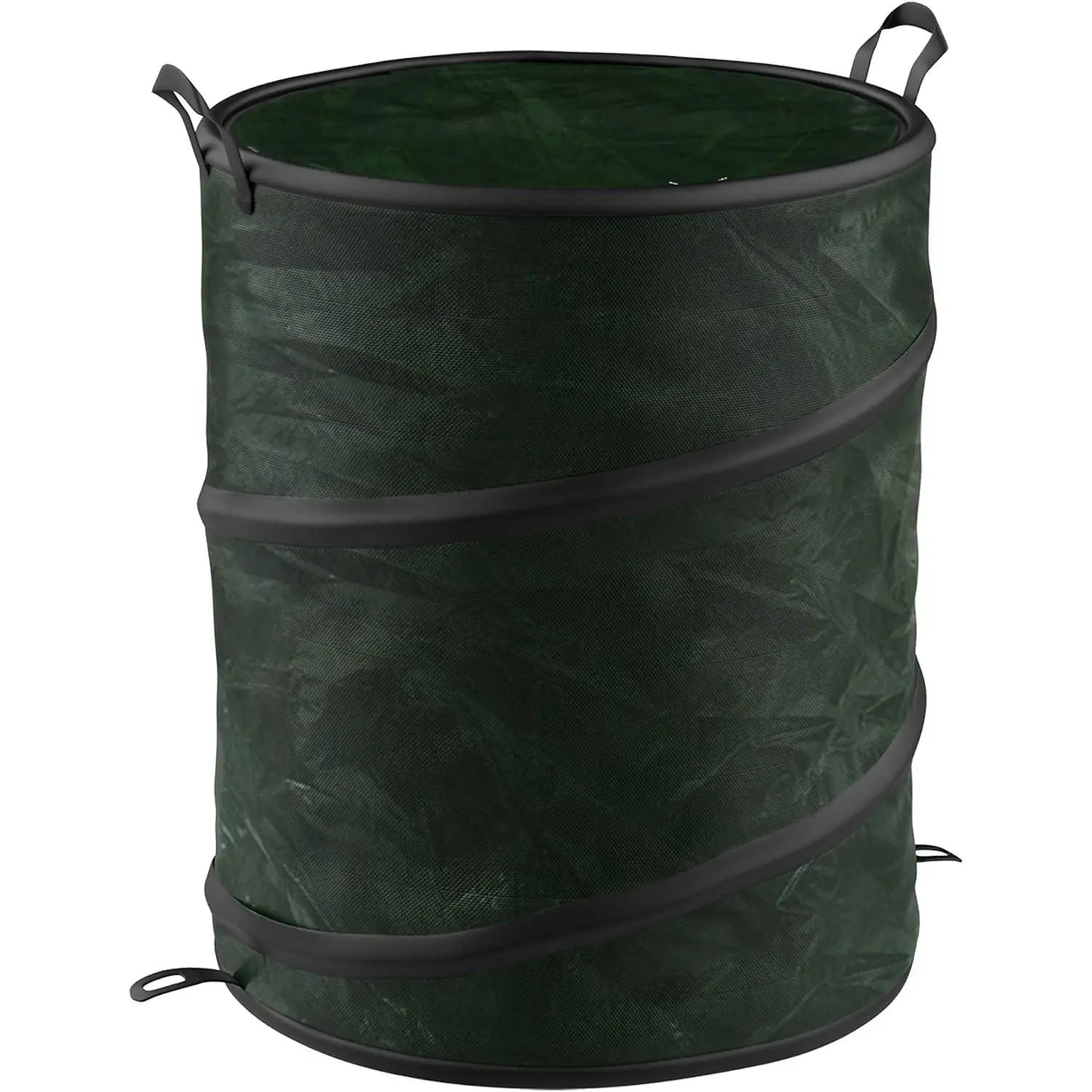 Collapsible Utility Bin with Lid, Waste Bin, Trash Can 11120 Green