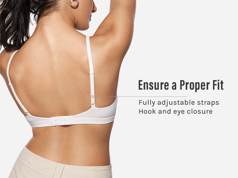 INLYRIC Women's Inbarely Triangle Bralette Comfortable Unlined V Neck Wireless Smoothing Bra Top Stretch