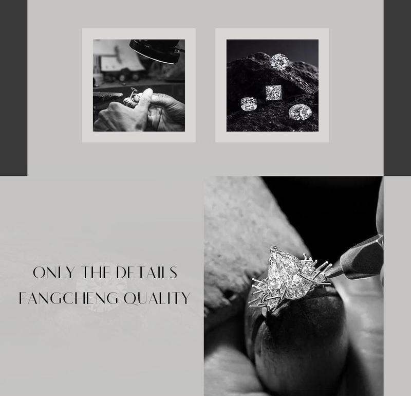 Nut Shape Synthetic Moissanite Ring  D Color VVS1 for Women  Engegament Wedding Band Fine Jewelry R085