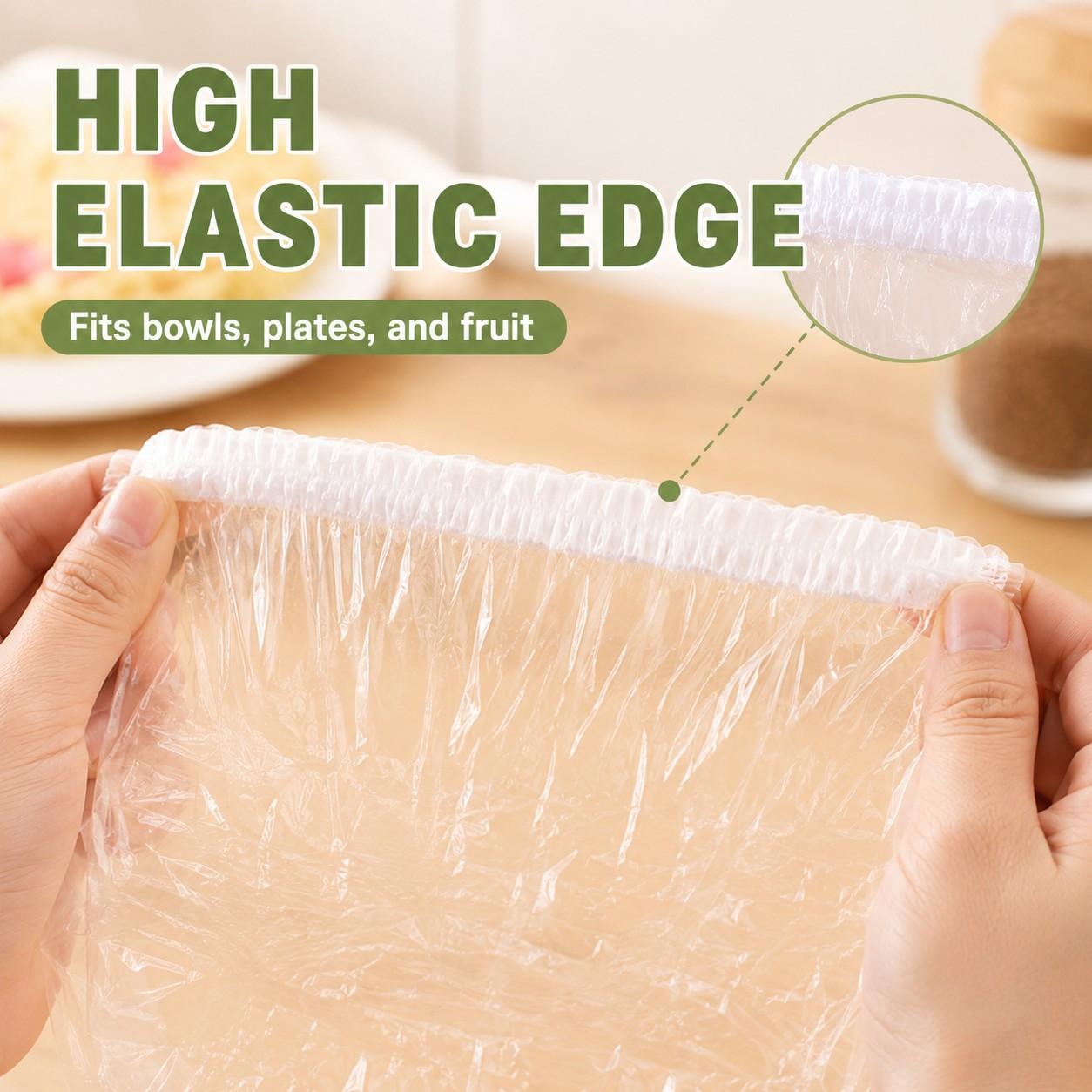 Disposable Food Wrap Set, No-Tear Elastic Opening, Food-Grade Odor-Proof, Universal Bowl Plate Sealer, Refrigerator Leftover Preserver, Kitchen Storage Food