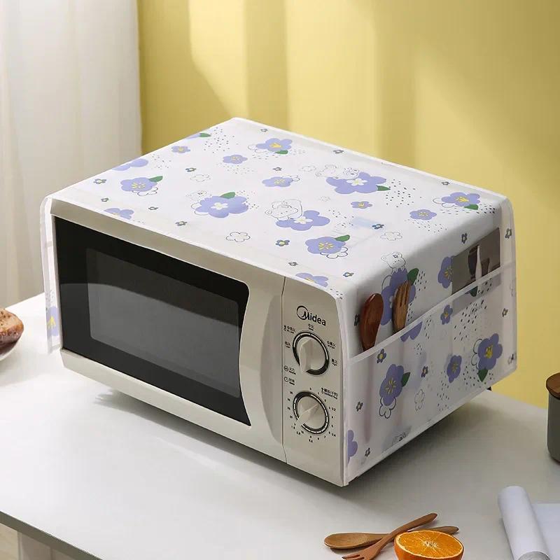 1pc Household appliances dust cover side storage printing oil and waterproof oven microwave protective cover kitchen supplies