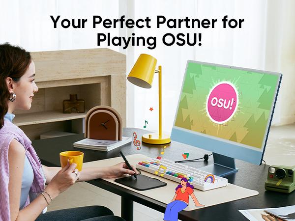 XPPen Deco 640 OSU Graphics Drawing Tablet 16384 Pressure Levels USB-C 60° Tilt Handy Writing Black 16K Precision 5080LPI Resolution