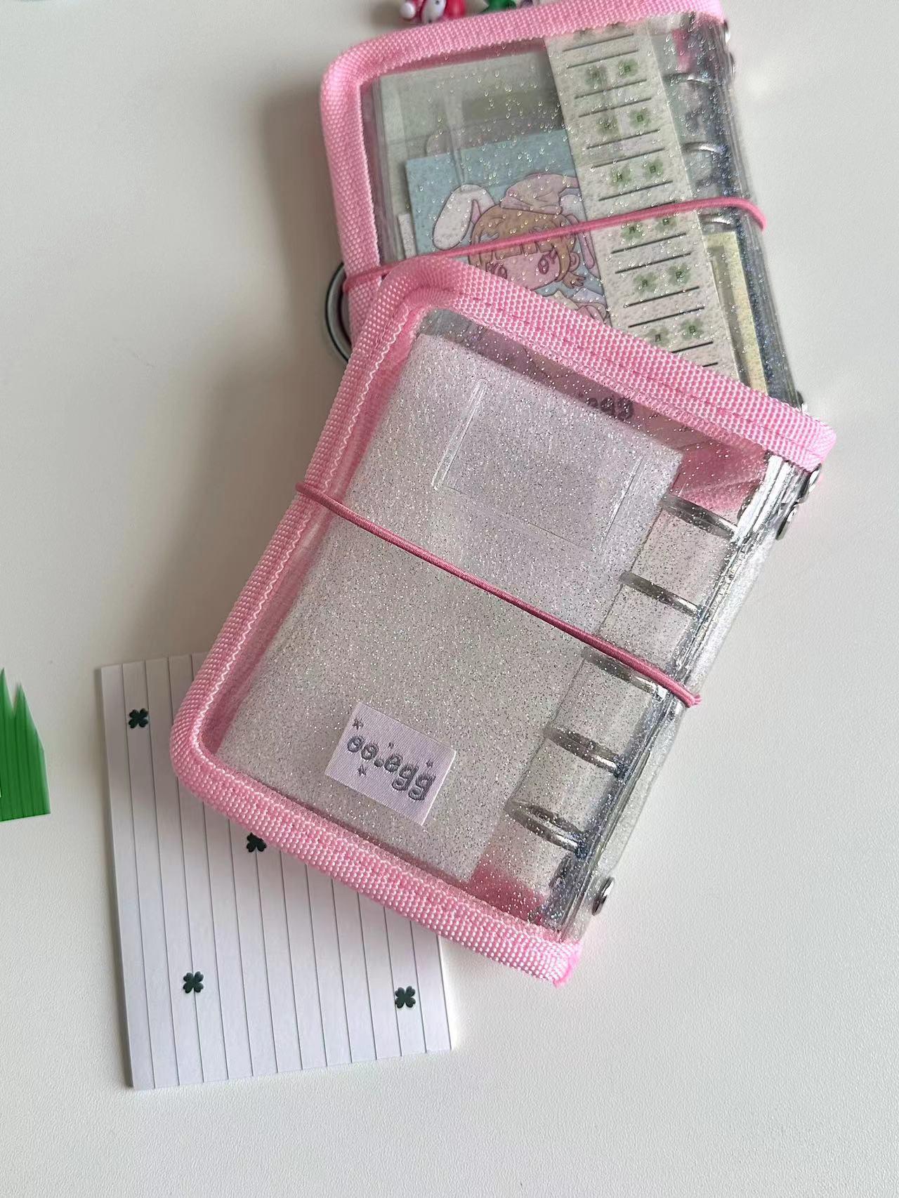 Original ooegg Denim Heart M5 Binder Kpop Photocard Holder with Elastic Band Photo Card Collection Book Idol Photo Album m5 다이어리