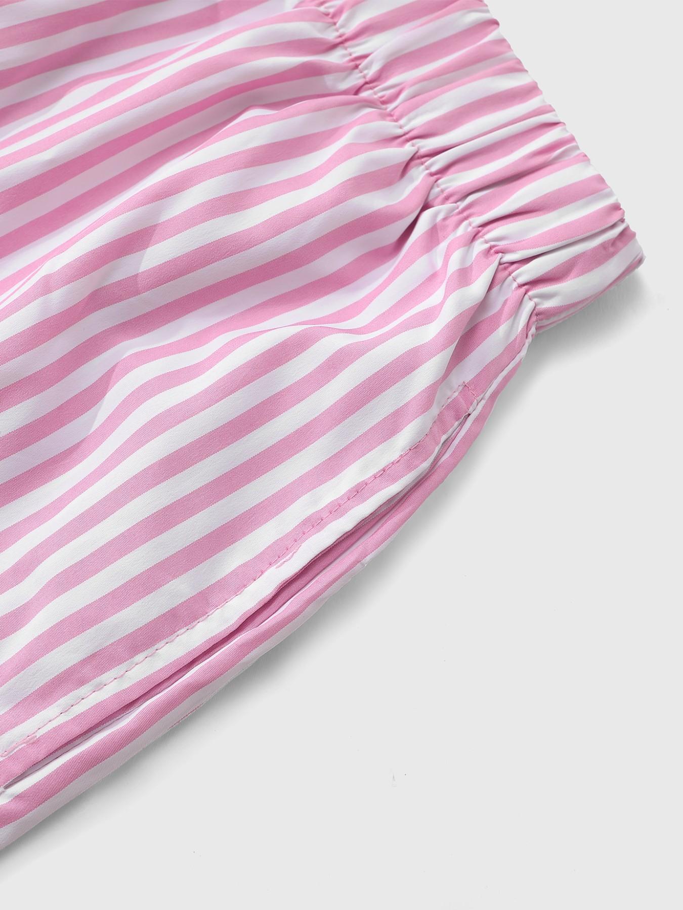 Casual Summer 2 Piece Set Women, Floral Print Oversized Top & Pink Striped Shorts, Boho Aesthetic Outfit for Vacation, Daily Wear, Coffee Date #springsaledeals2026 #summeroutfits #fyp #casualfashion