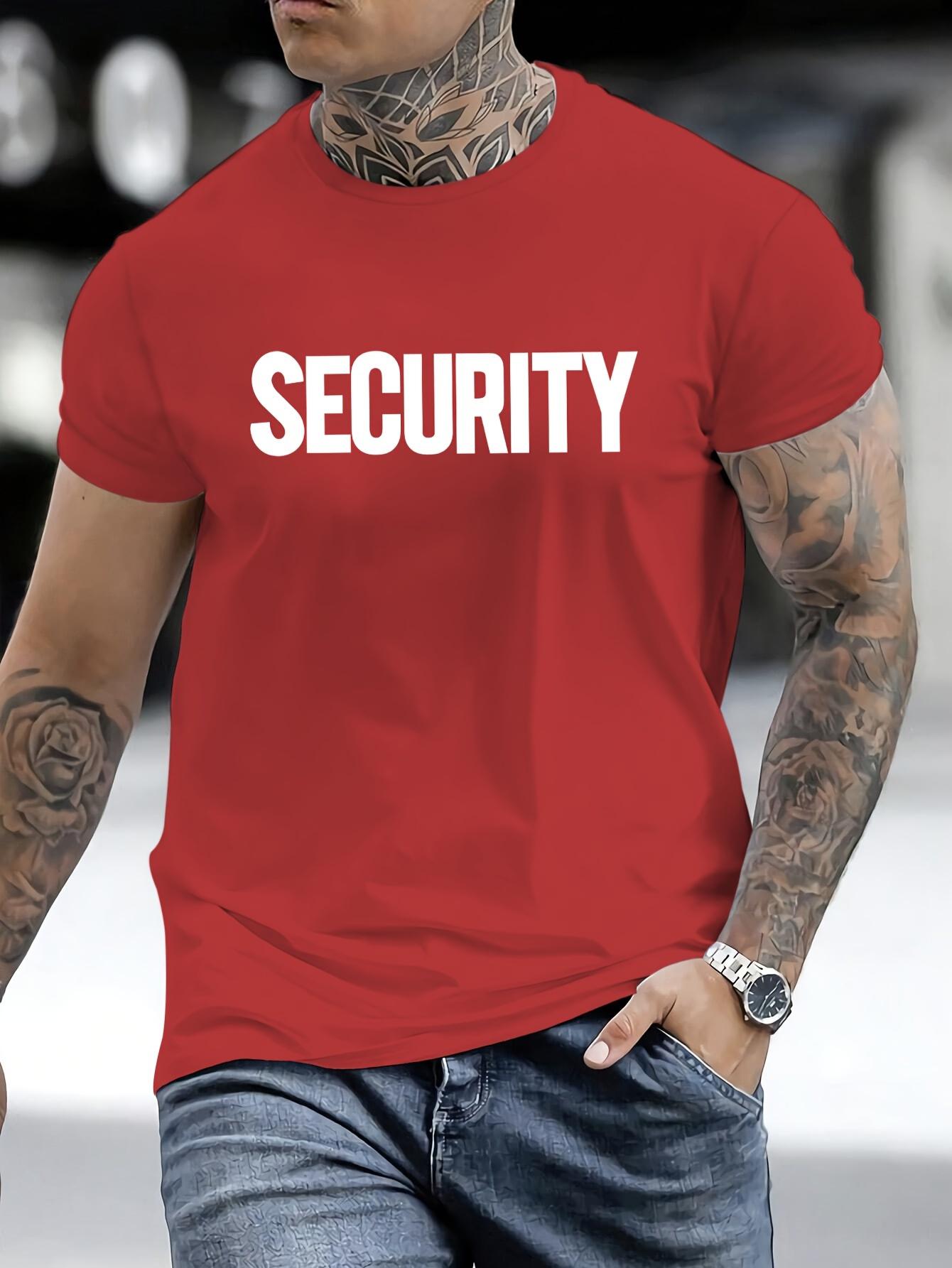 SECURITY Guard T-shirt Uniform Cosplay Halloween Costume Tee
