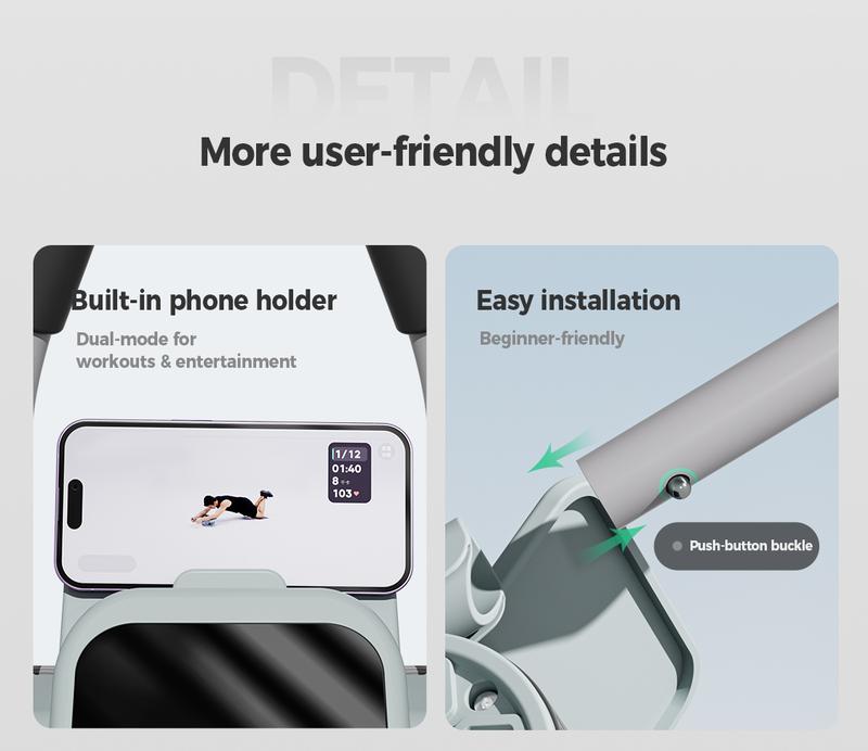 KEEP Ab Roller Wheel with Knee Mat, Automatic Rebound Abdominal Wheel with Elbow Support Ab Workout Equipment for Strengthening Core Muscles Abs Exercise Roller for Women Men