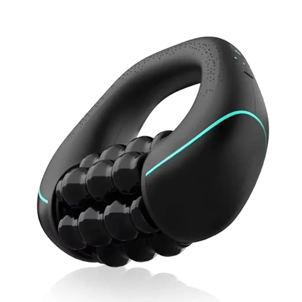 Handheld Cordless Electric Muscle Roller Massager, Rechargeable Electric Roller with 3 Speed Settings, Home Fitness Massager for Shoulder, Neck and Legs, Handheld Body Massage Roller