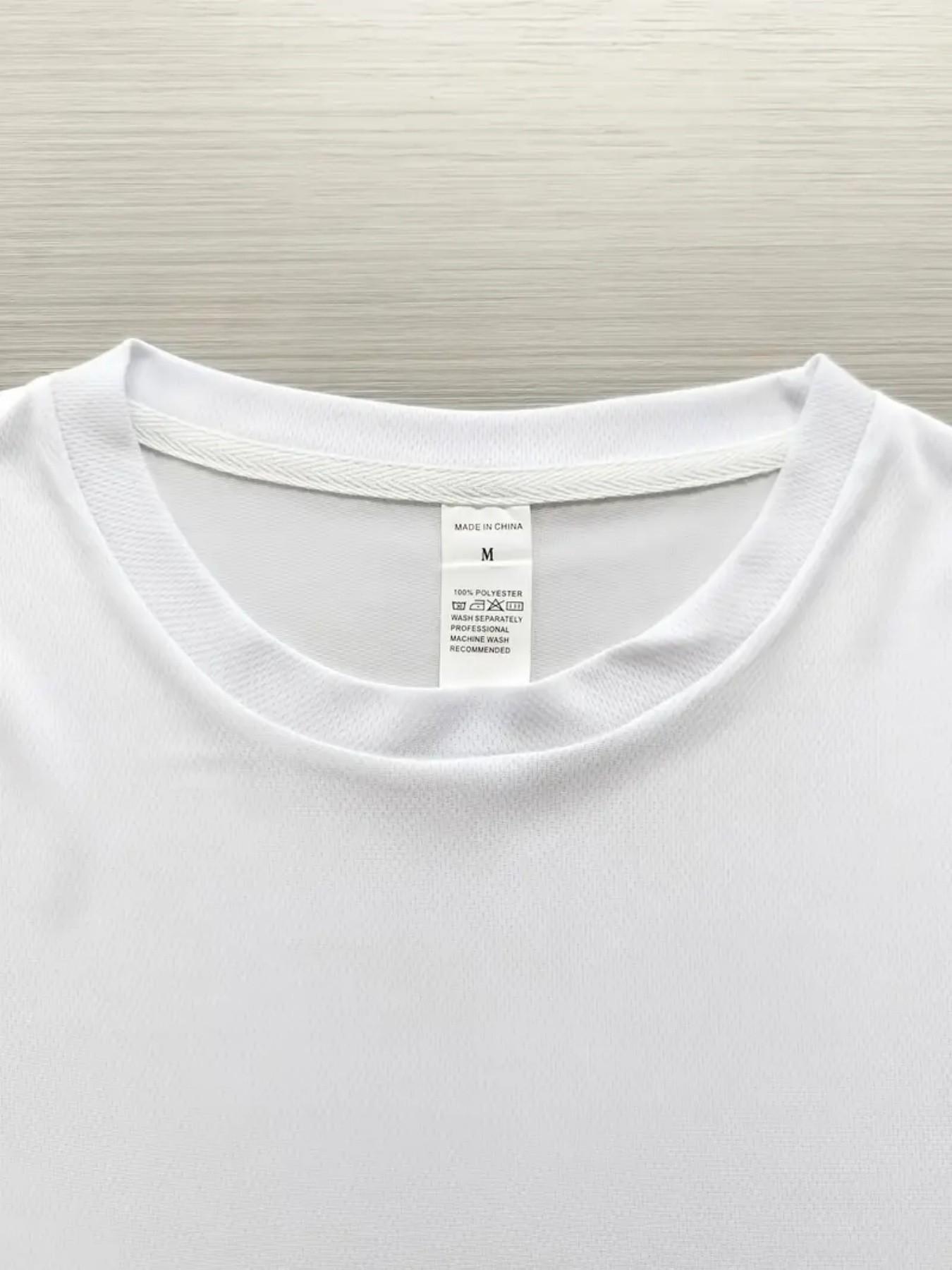 Men's Vintage Street T-Shirt, Fun Letter Ellesse Pattern Print, Loose Round Neck, Lightweight Comfort, Casual Wear for All Seasons