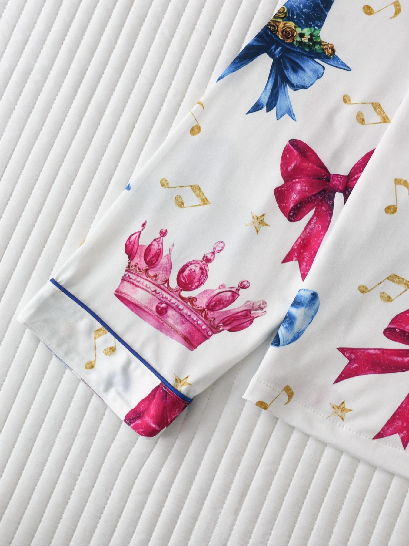 Women's Long Sleeve Striped Pajama Set, Button-Front Top & Elastic Waist Pants, Casual Fitted Sleepwear for Spring & Fall, Casual Comfy Pajama