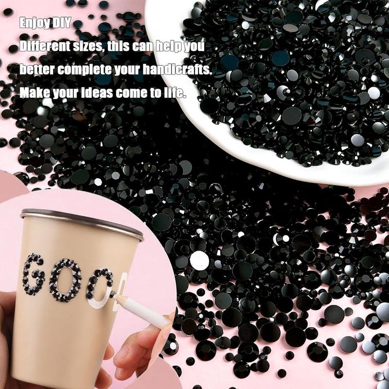 1Set 3D Flatback Pearl Nail Charms and Gems, White Nail Pearls Black Nails Rhinestones Charms for Nails Design, DIY Nail Art, Bedazzling Gems Diamonds Crystals for Nails Eyes Face Makeup DIY Crafts Tumblers