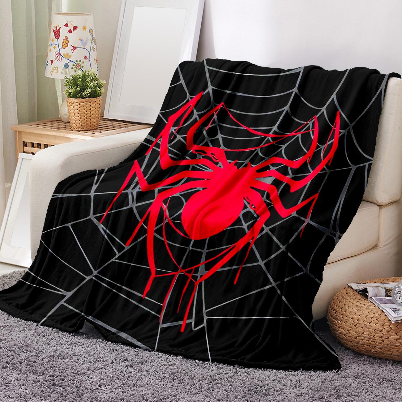 Spider-Man Flannel Blanket, Soft Warm Sofa Bed Throw, Lightweight Travel Camping Office Chair Cover, Home Gift Idea