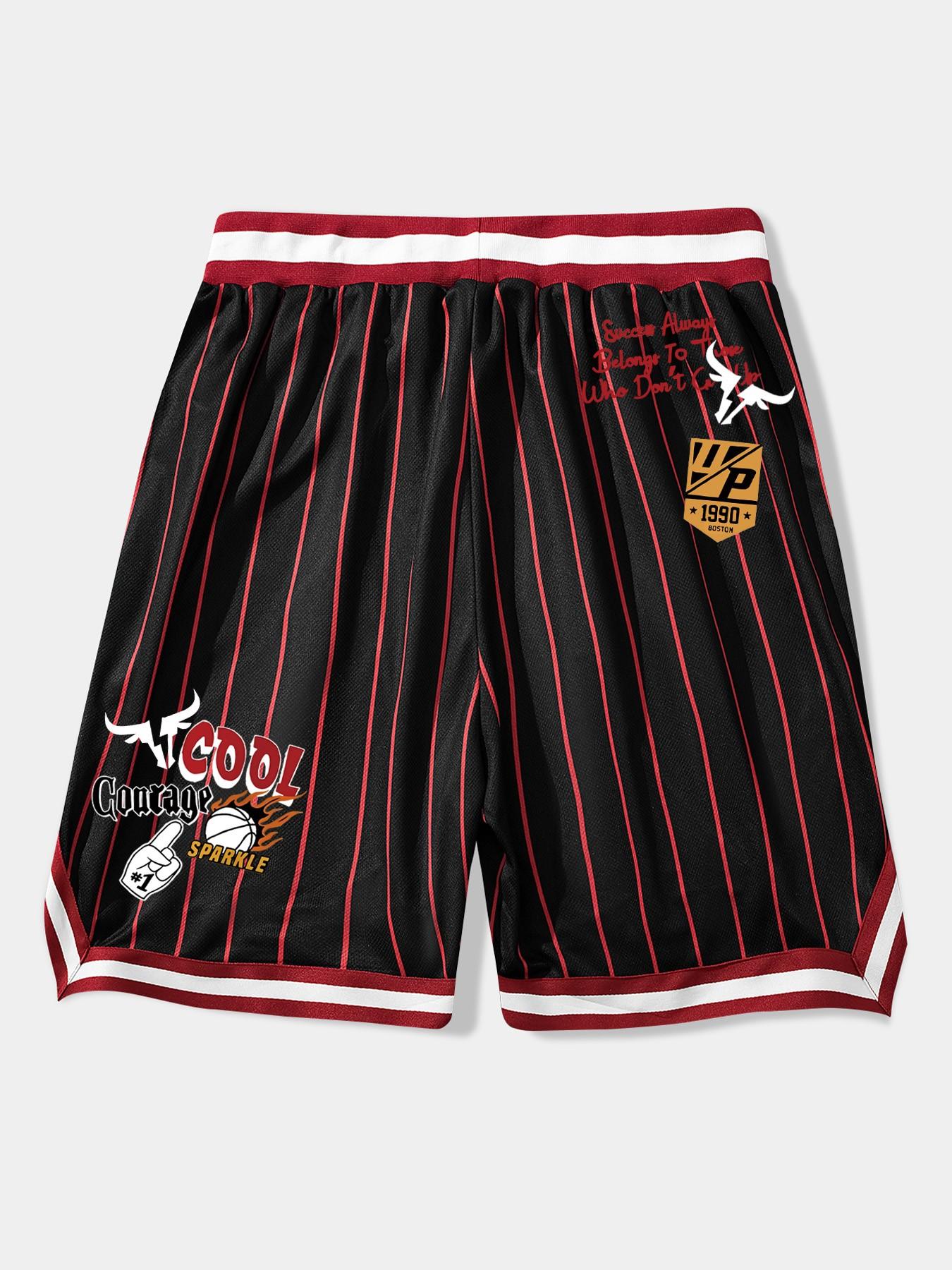 Trendy Retro Style Mvp Basketball Shorts, Main Color with Badge Details, Breathable Quick-Dry Fit, Unisex Sports Fashion Trendy Retro Style Mvp Basketball Shorts, Main Color with Badge Details, Breathable Quick-Dry Fit, Unisex Sports Fashion