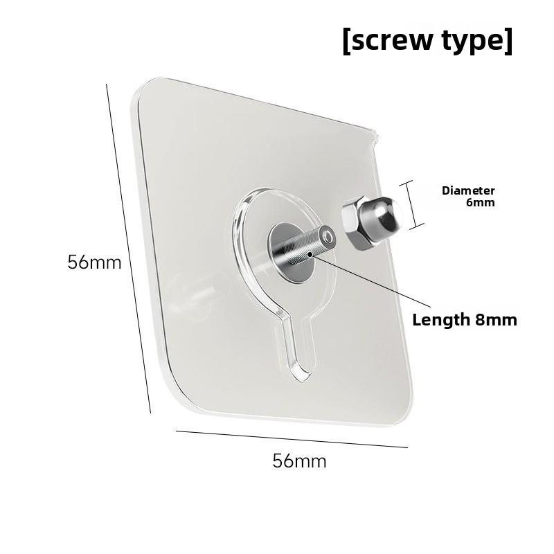 Heavy-Duty No-Drill Adhesive Wall Hooks, Stainless Steel Nail-Free Hangers