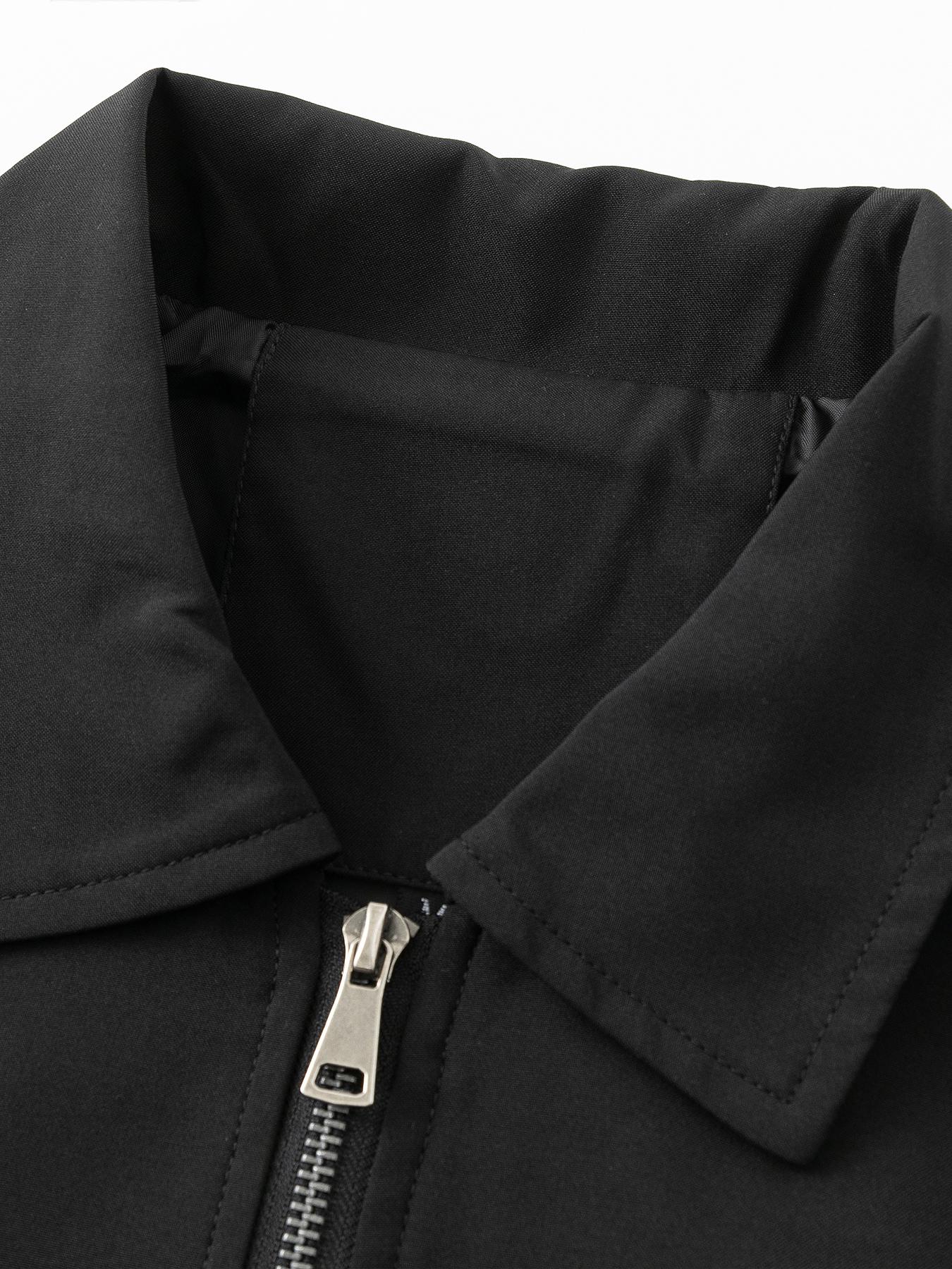 Men's lightweight casual jacket, Casual wear coat, zipper closure, lapel design, simple solid color business jacket, 100% polyester fiber, machine washable, easy to maintain fabric, suitable for work, travel and formal wear, spring and autumn seasons