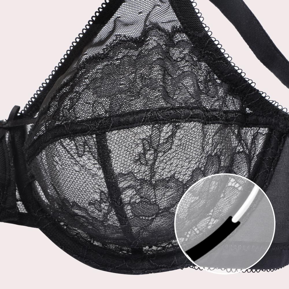 HSIA Enchante Mermaid Scales Unlined Lace Underwire Plus Size Non-padded Full Coverage Bra Set 2 Pack Womenswear Comfort Lingerie