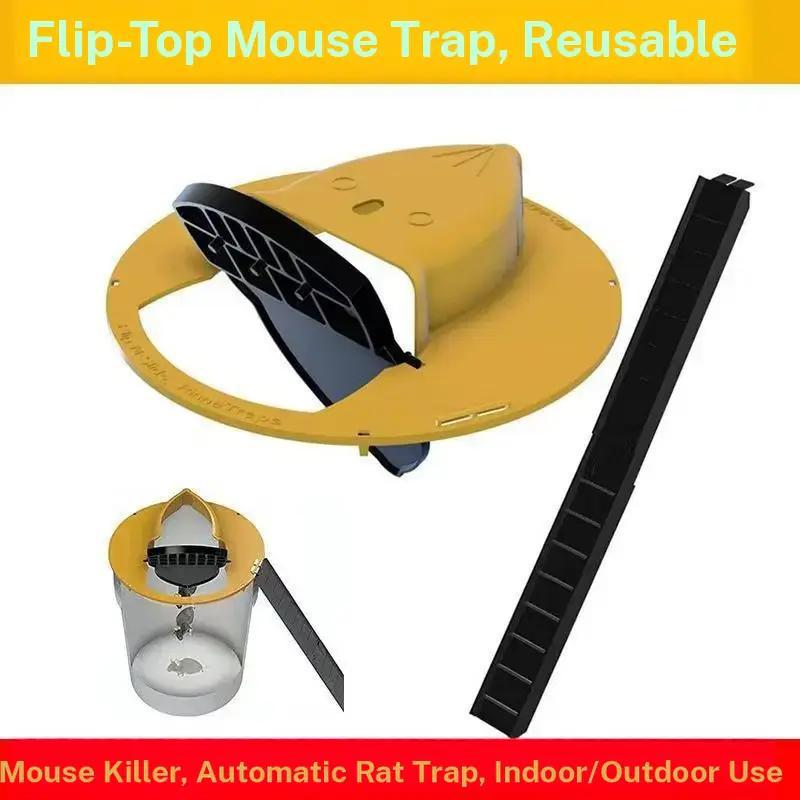 Multi-Catch Mouse Trap Bucket, Automatic Mouse Trap, Auto-Reset Design, Reusable & Effective Pest Control Solution, Ideal for Indoors & Outdoors