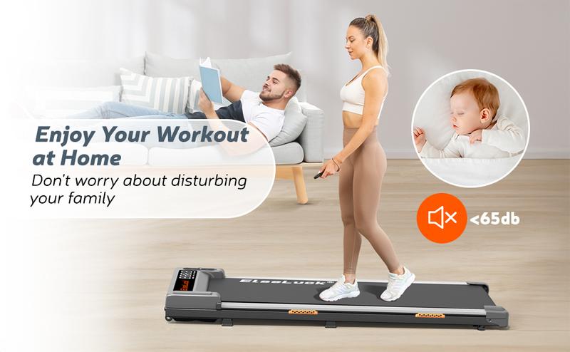 Walking Pad, Under Desk Treadmill for Home Office, 2 in 1 Portable Walking Treadmill with Remote Control, Walking Jogging Machine in LED Display