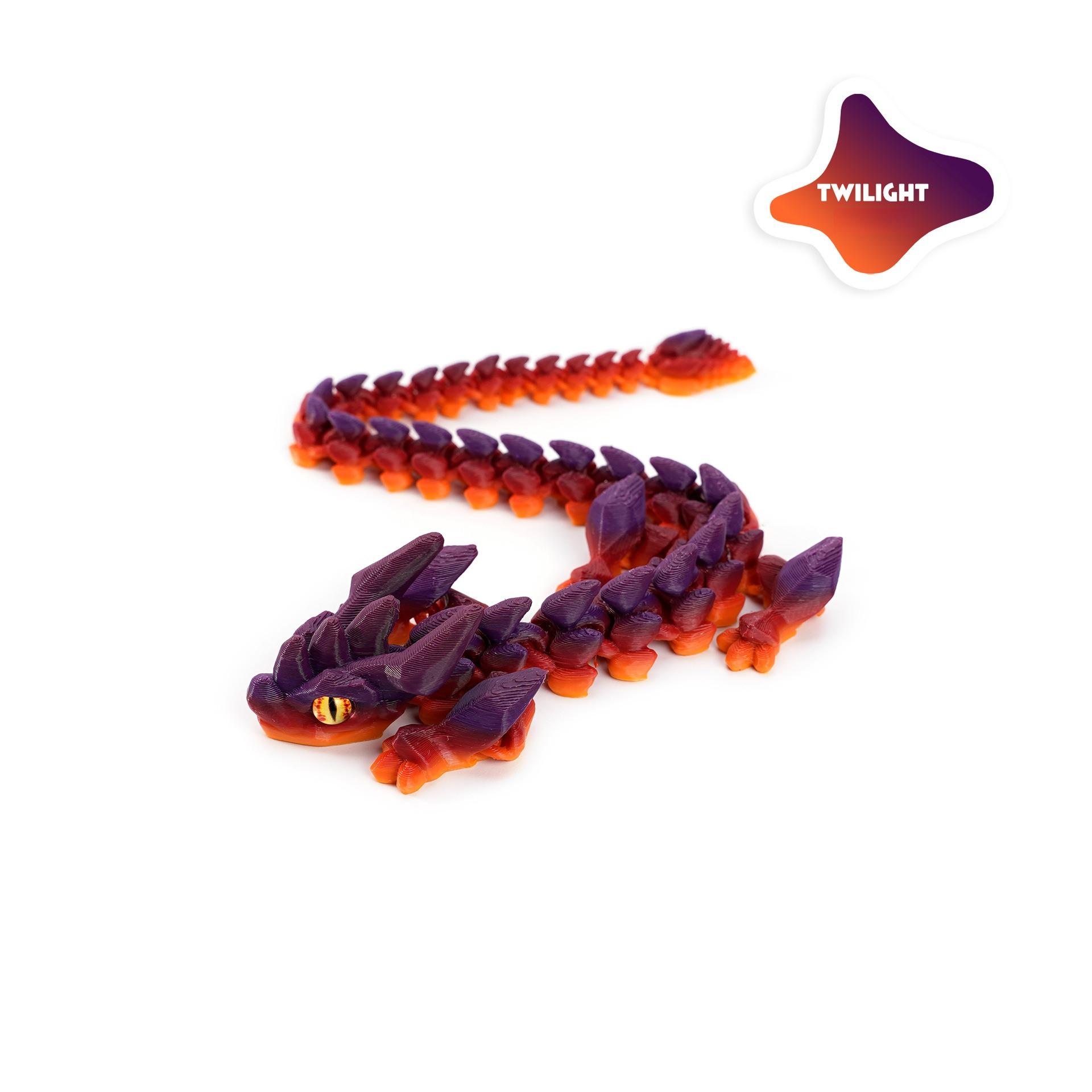 3D Printed Jointed Crystal Dragon Figurine, New Collectible Hand Model Set, Decorative Mythical Creature Ornament