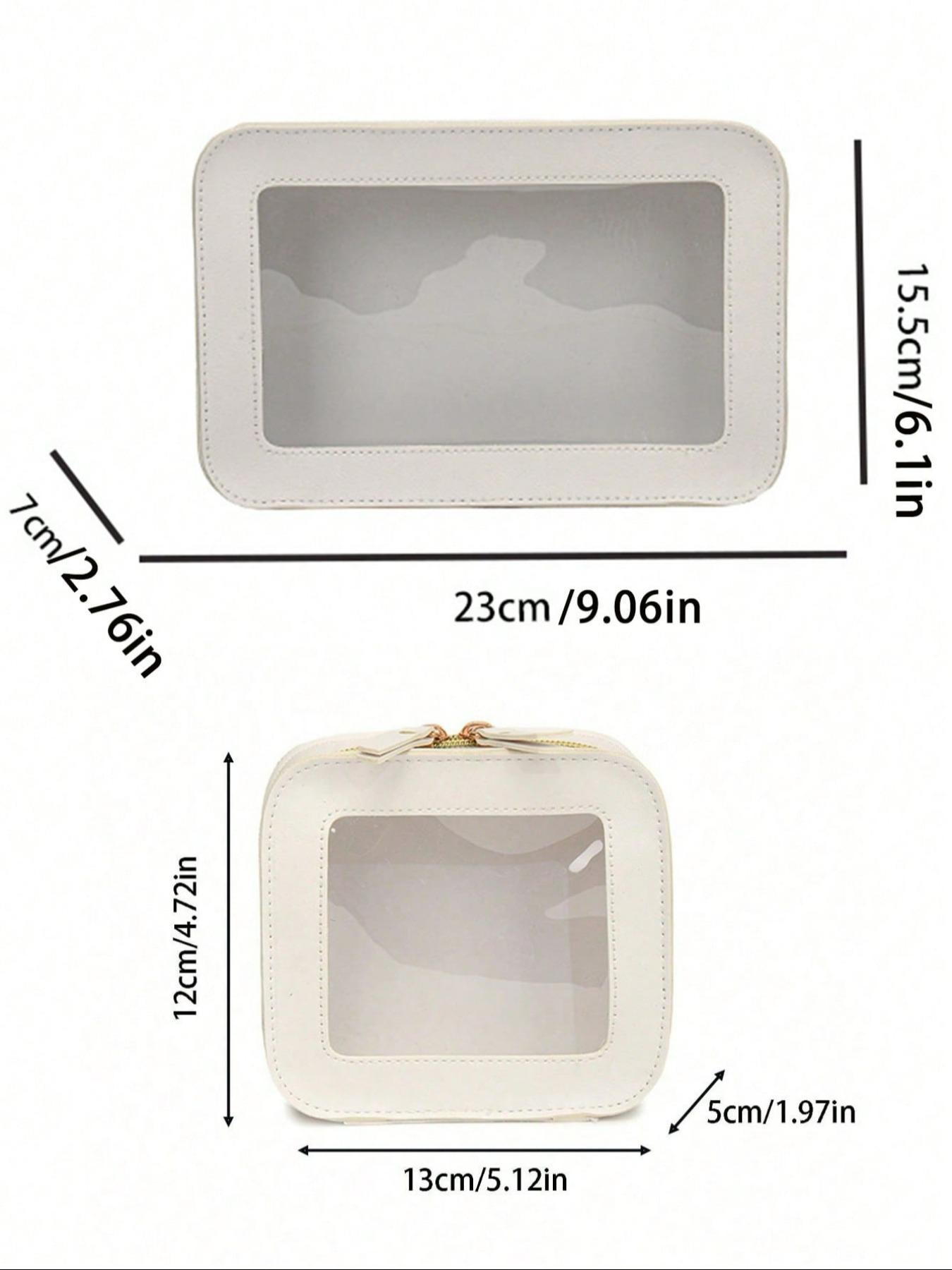 Transparent Mini Makeup Bag, Wallet Style, Waterproof Zipper Pouch, Travel Essential, Student Daily Use, Perfect Gift for Friends, Makeup Organizer Pouch