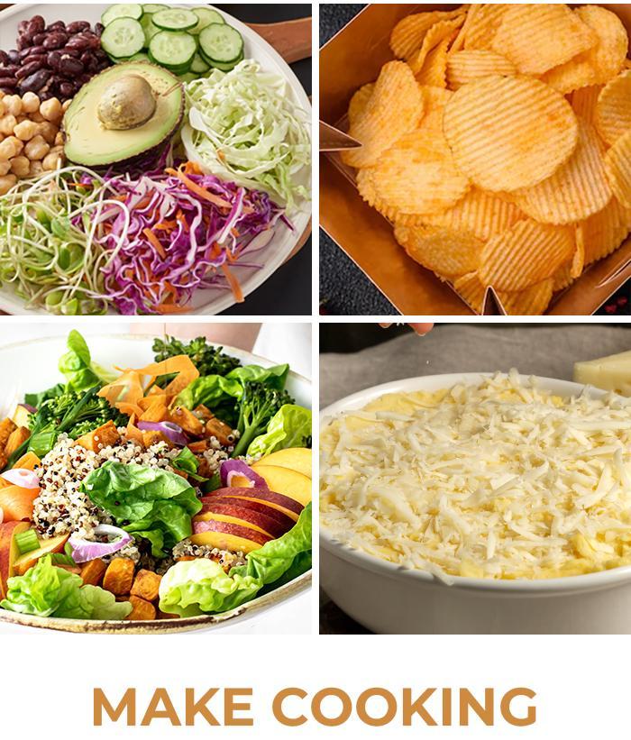 SUSTEAS Do It All with Susteas Our 6-in-1 Grater! Shred, Slice OR Crush Ice Safely – Non-Slip Suction Stays Put & Hand Guard Protects Fingers. Quick Kitchen Magic