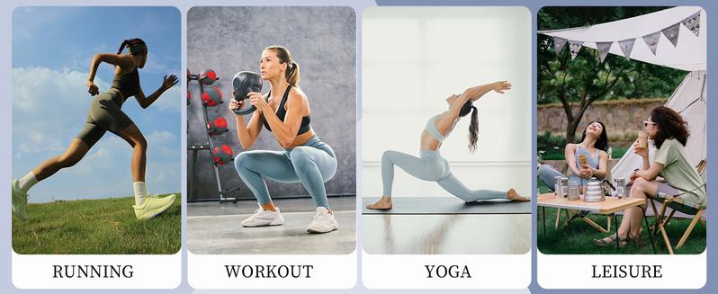 AUROLA Power Womens Square Back Basic Sports Bra - Square Neck Padded Low Impact Yoga Bra Workout Crop Top