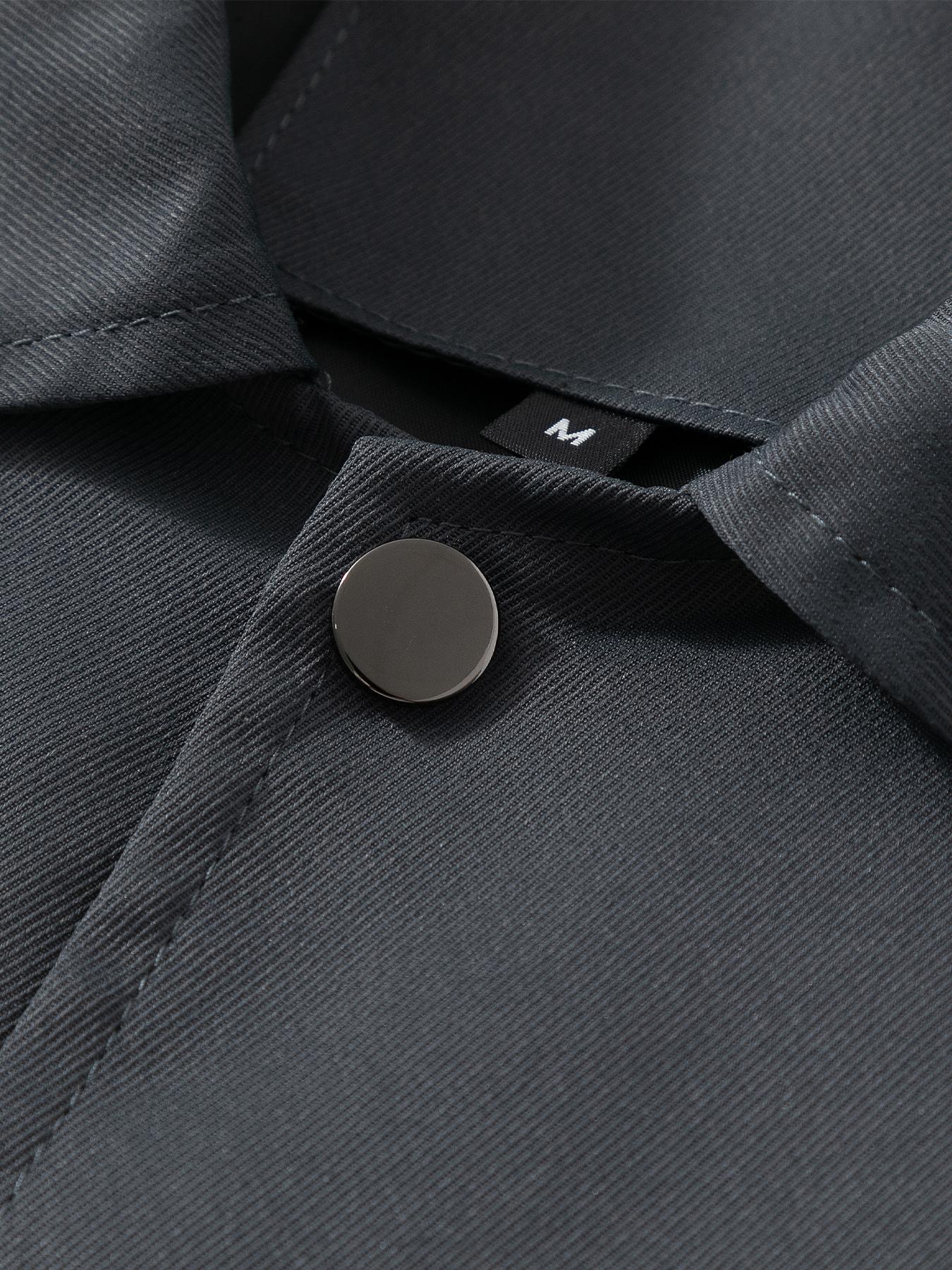 Men's Spring and Autumn Lightweight Casual Jacket - Simple Office Solid Color Light Business Style Collar Jacket, Button Front and Button Closure Design, Machine Washable, Polyester Fiber, Suitable for Daily Leisure, Work and Formal occasions