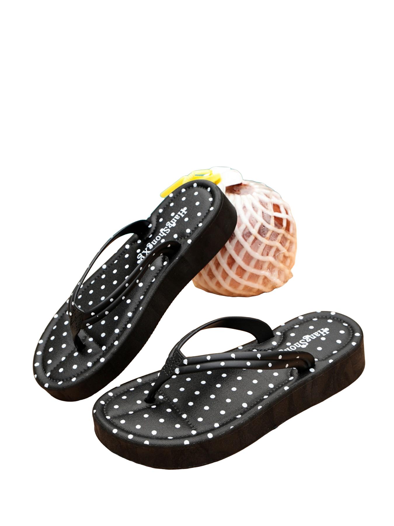 Women's Leopard Print Slippers, Summer Anti-Slip Thick Sole Sandals, Soft PU Leather Home & Beach Shoes, Fashionable PVC Sole