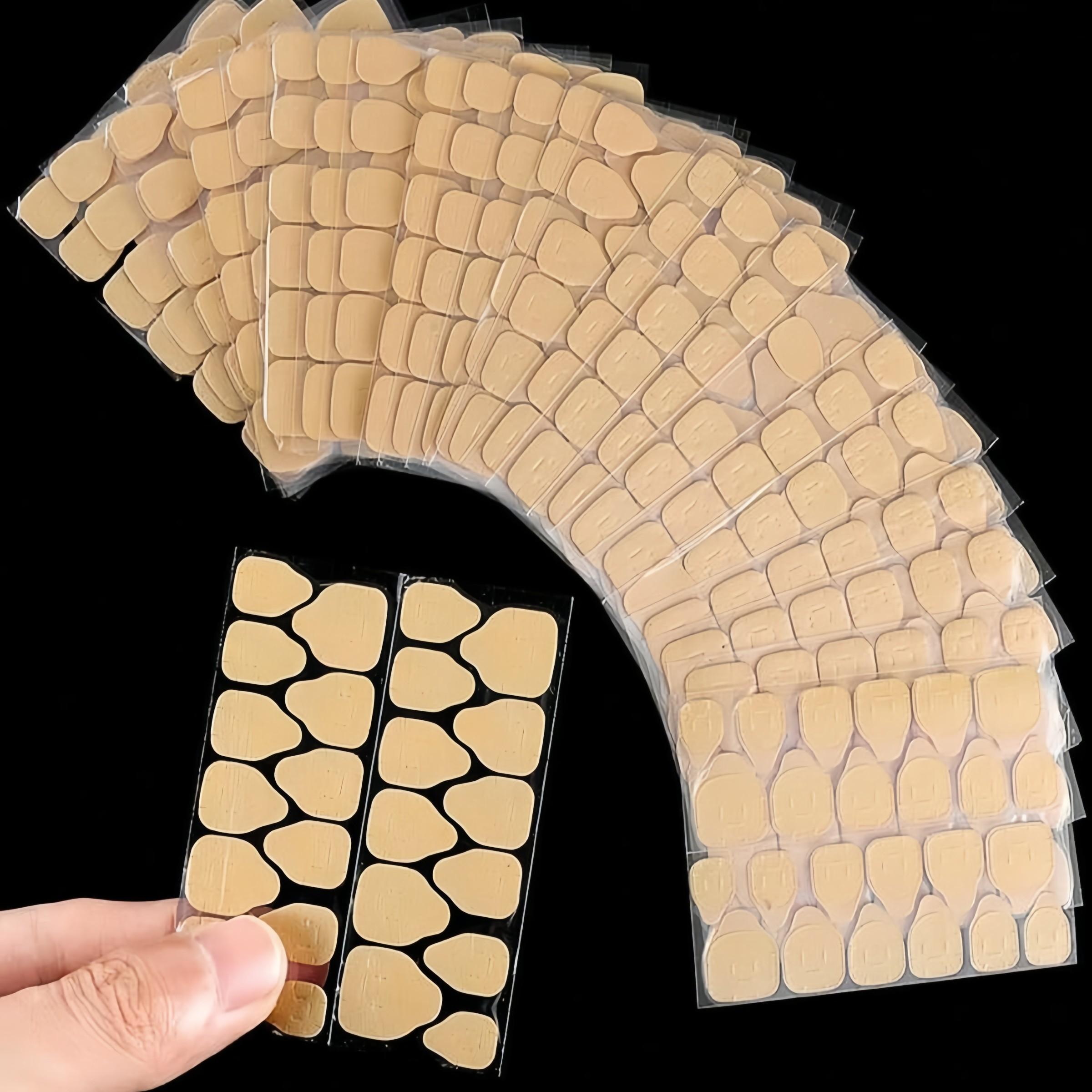 20pcs/10pcs/5pcs Kraft Paper Jelly Glue, Odorless Waterproof Dual-Sided Transparent Nail Art Adhesive, Strong Breathable High-Quality Gel