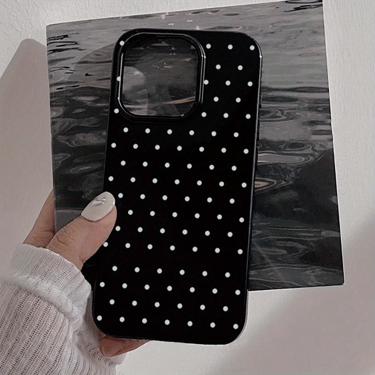 Anti-Drop Shockproof Tpu Protective Phone Case for iPhone Models, Minimalist Style Small Polka Dot Design, Durable Soft Cover Protection