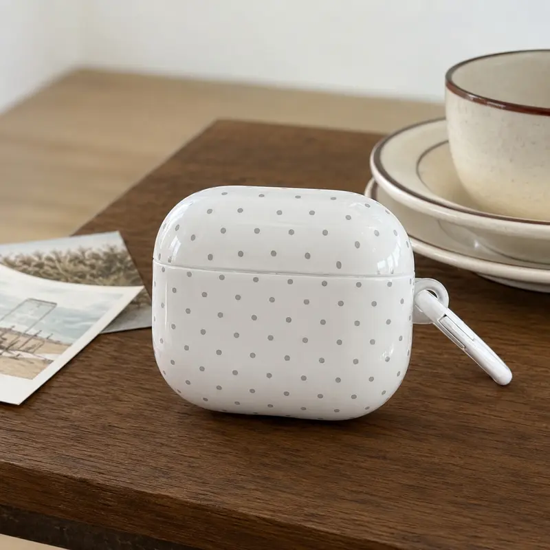 Cute Polka Dot AirPods Case, Protective Cover for Apple AirPods 5/4/3/2/pro 3/2, Korean Style Earphone Shell, Girls' Accessory