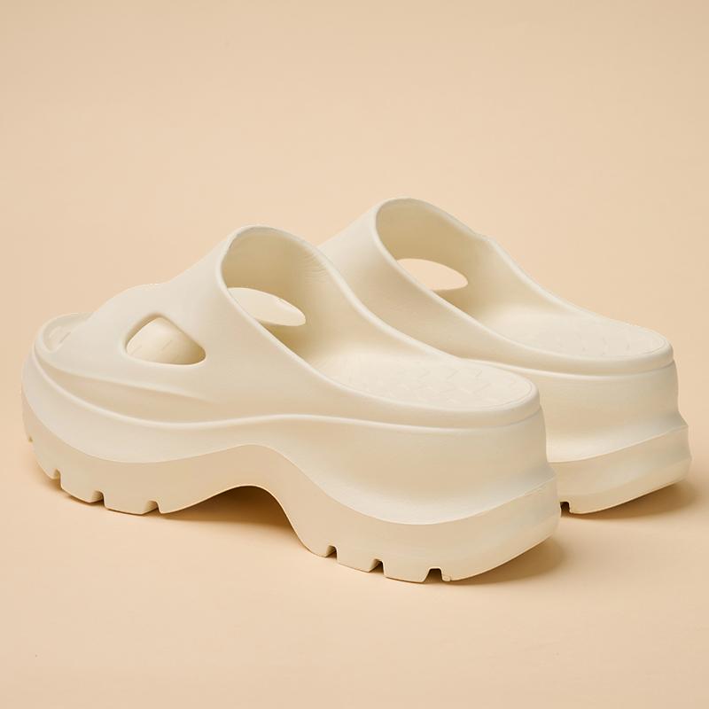 Women's Platform Slippers EVA Thick Non-Slip Rubber Sole Hollow Design Sandals Breathable Indoor Outdoor Casual Shoes Soft Walking Slippers