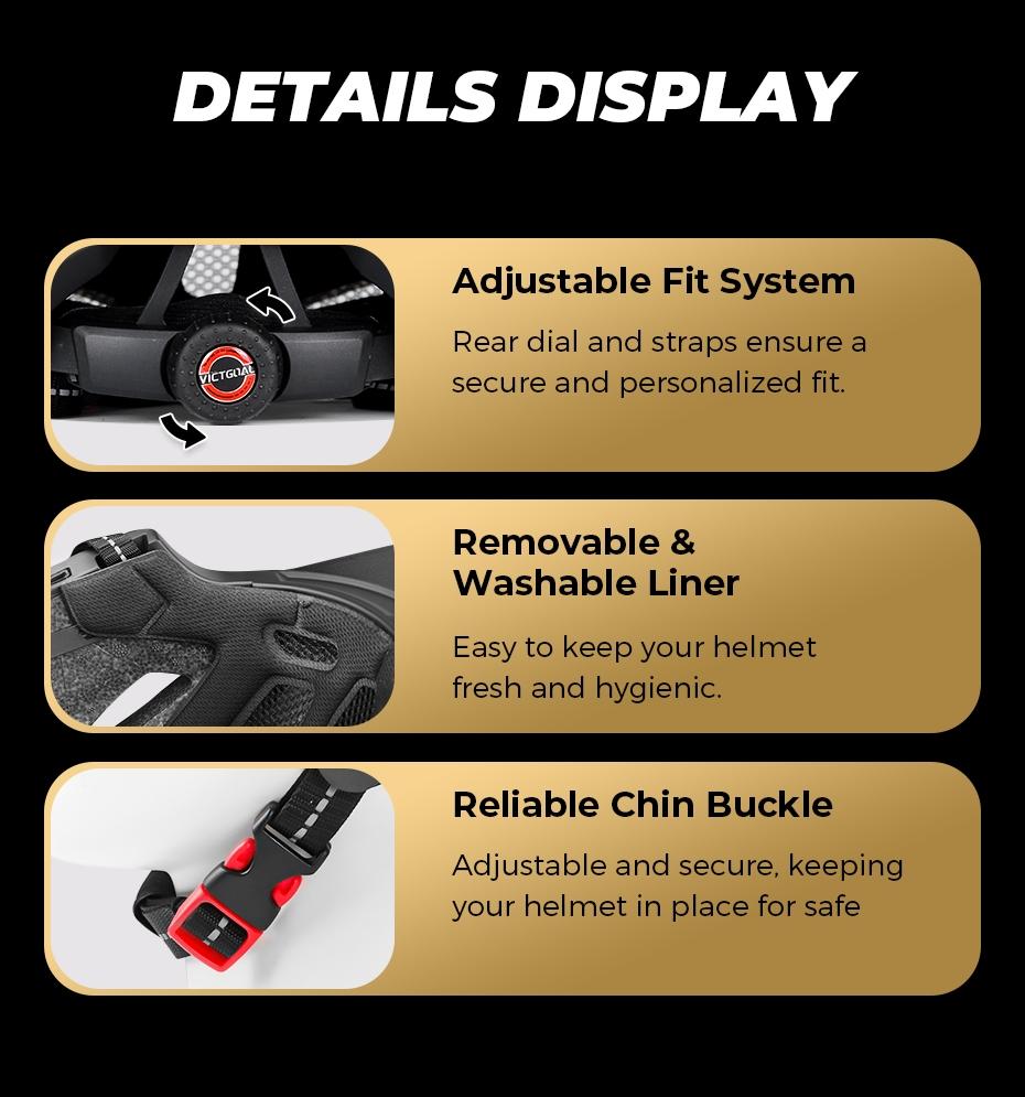 VICTGOAL Adult Detachable Mountain Bike Full Face Helmet, Men's Bicycle Head Protection, Off-Road MTB Safety Gear, Mbx Bmx Helmets, Motocross Helmet