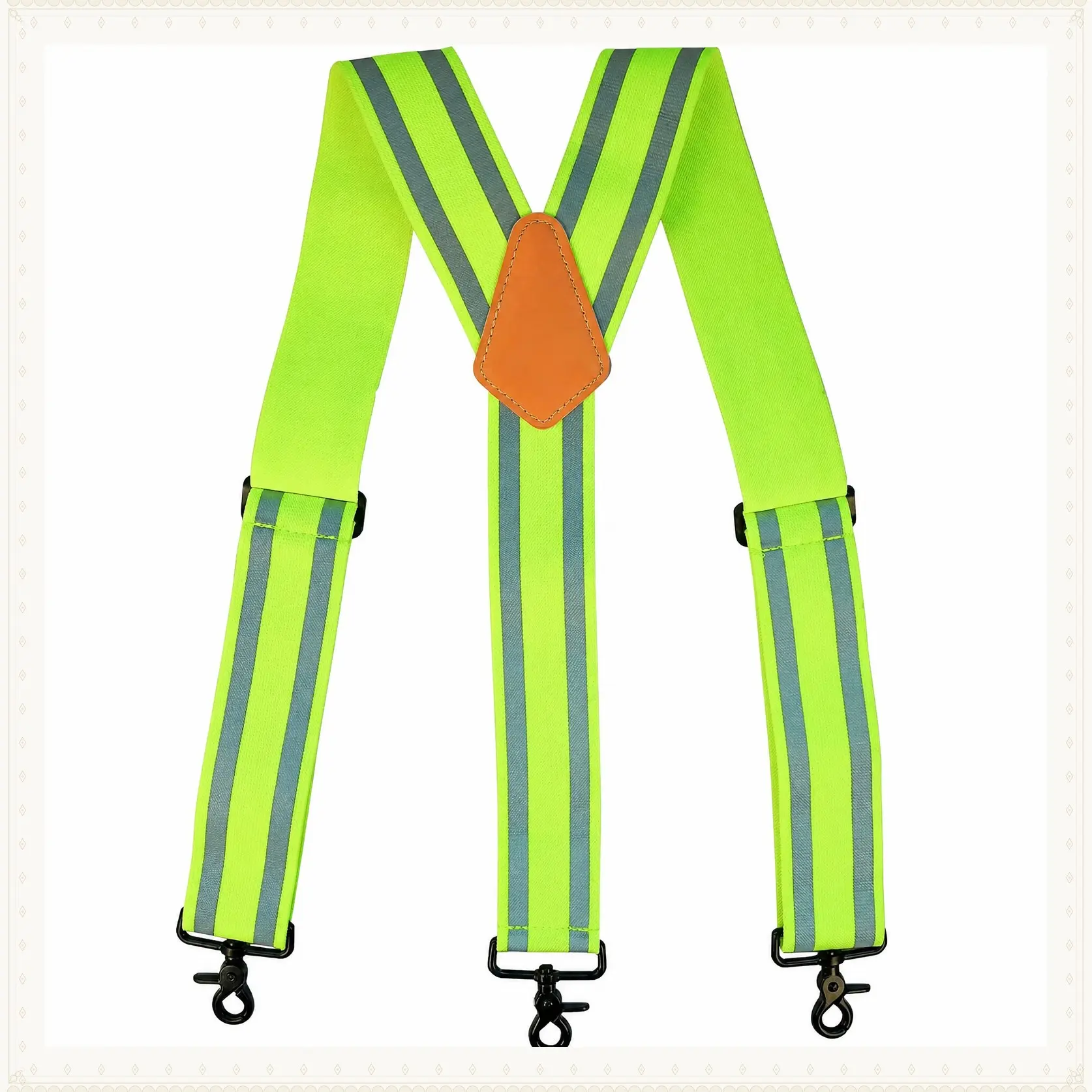 Tool Belt Suspenders Reflective Safety Suspenders With Fully Elastic 2 inch Wide Y back Heavy Duty SuspendersGift